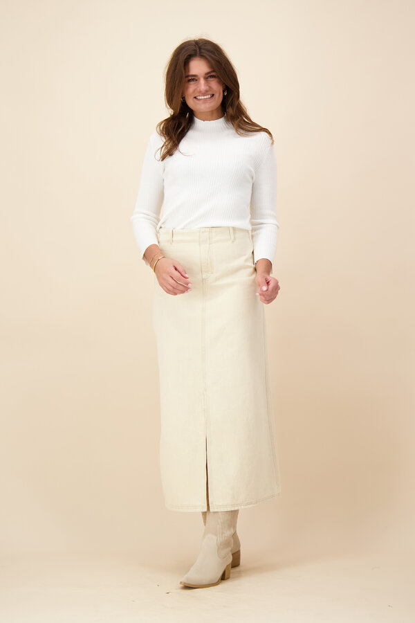 MSCH Copenhagen - Phelina Denim Skirt - Oatmeal