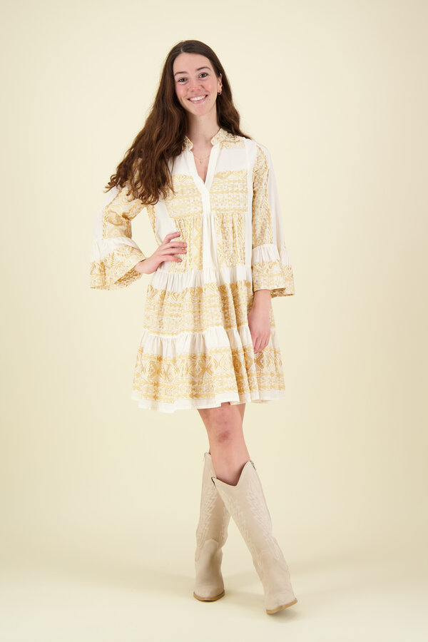 Greek Archaic Kori - Classic Dress - Natural/Gold