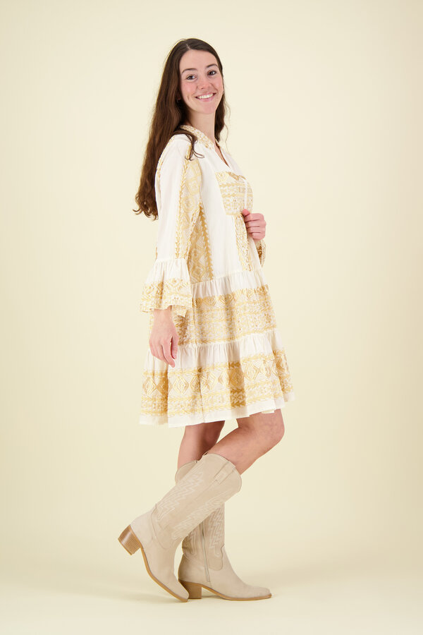 Greek Archaic Kori - Classic Dress - Natural/Gold