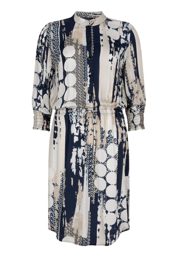 Donna Dura - Print Jurk - Creme