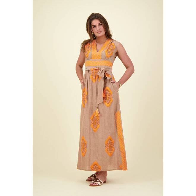 Nema - Maxi Dress - Orange Camel