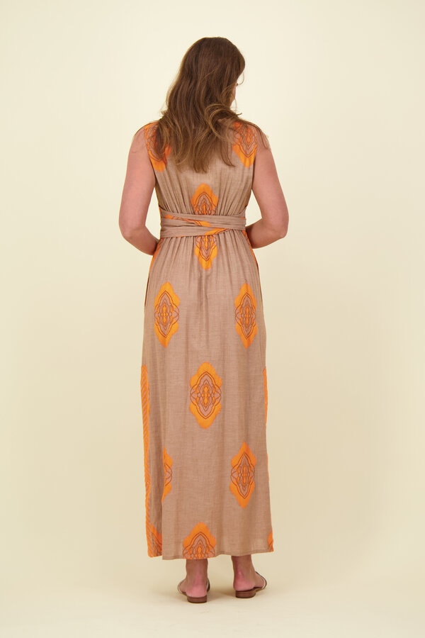 Nema - Maxi Dress - Orange Camel