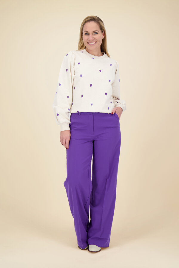 Fabienne Chapot - Dina Sweater - Oatmeal/Purple