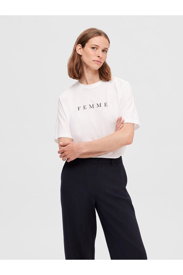 Selected Femme - Vilja T-Shirt - Bright White/Black