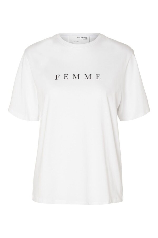 Selected Femme - Vilja T-Shirt - Bright White/Black