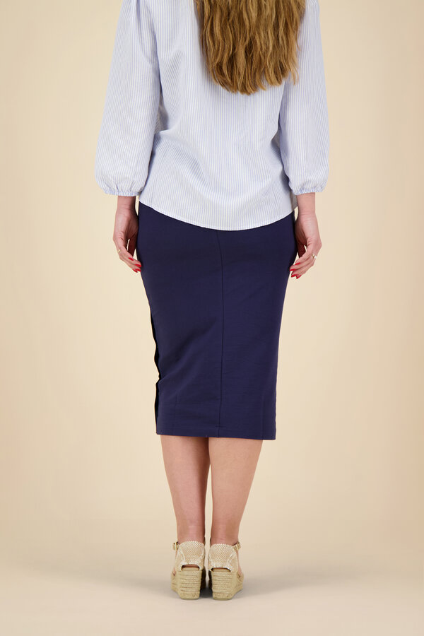 Anna Blue - Eda Skirt - Dark Blue Solid