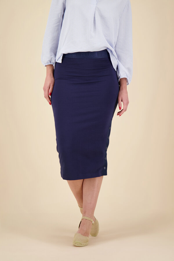 Anna Blue - Eda Skirt - Dark Blue Solid