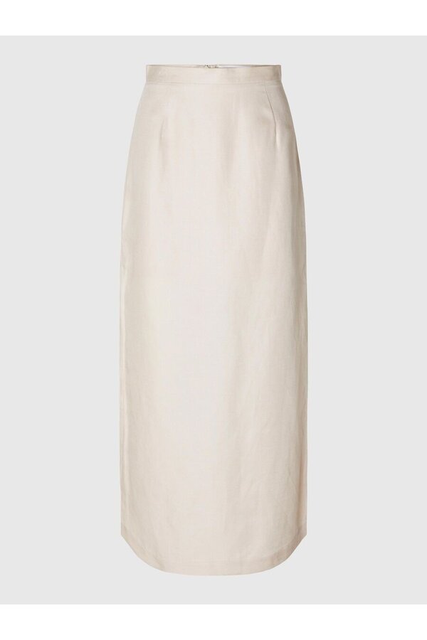 Selected Femme - Addia Linen Skirt - Sandshell