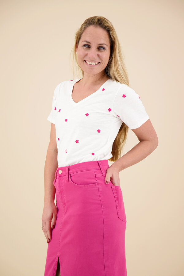 Fabienne Chapot - Phill T-Shirt - Cream White/Pink