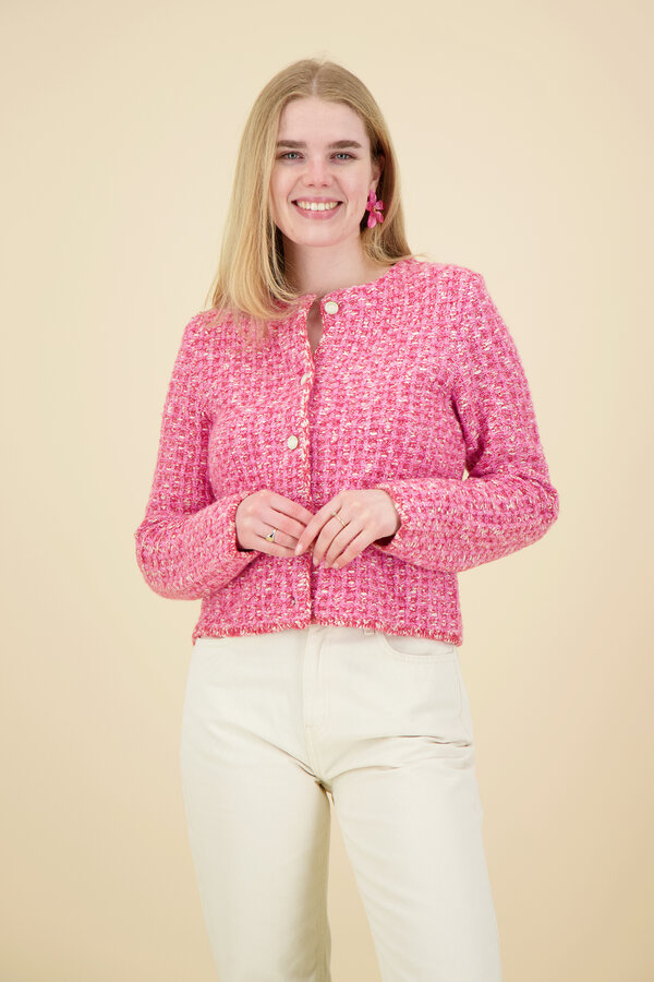 Fabienne Chapot - Josh Tweed Cardigan - Pink Candy