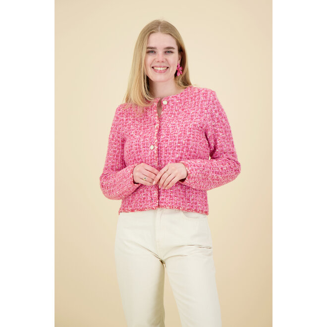 Fabienne Chapot - Josh Tweed Cardigan - Pink Candy