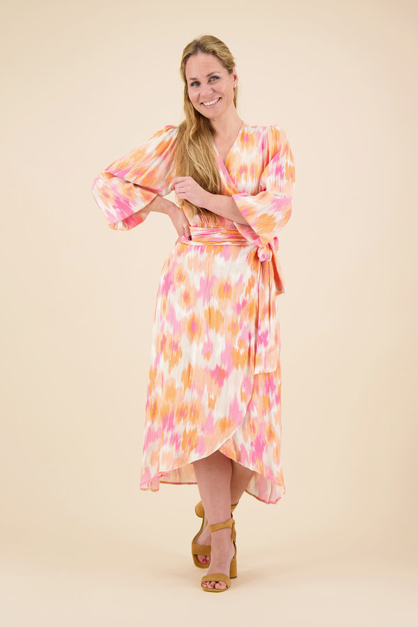 Freebird - Blossom Lurex Dress - Bellini Melon