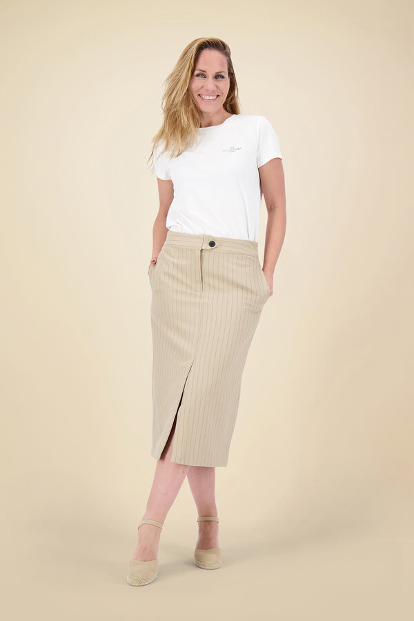 Co'Couture - Shimmer Pencil Skirt - Beige