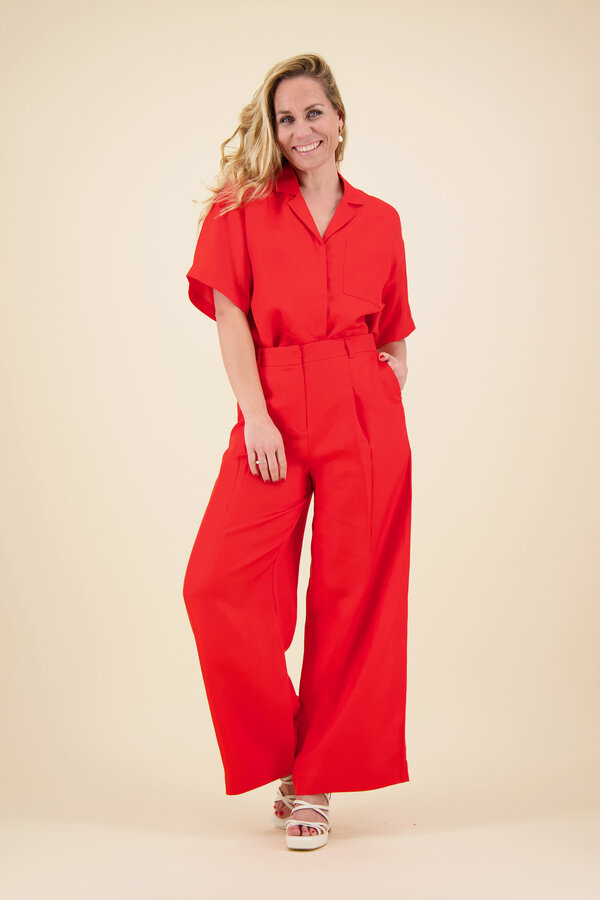 Selected Femme - Linnen Pants - Flame Scarlet