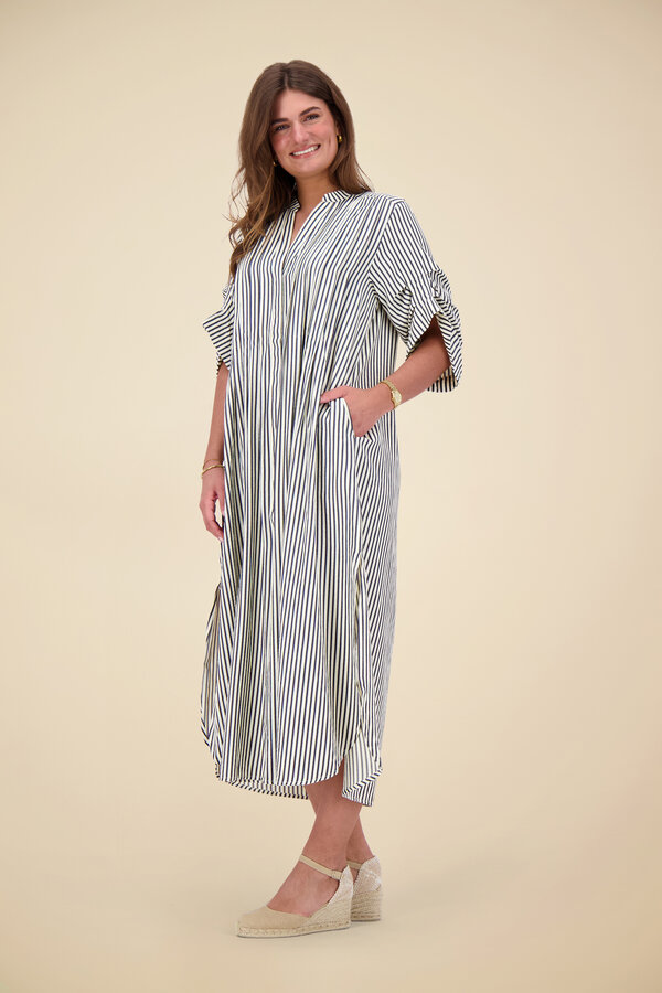 Gossia - Alexa Jo Shirt Dress - Creme Back Stripes