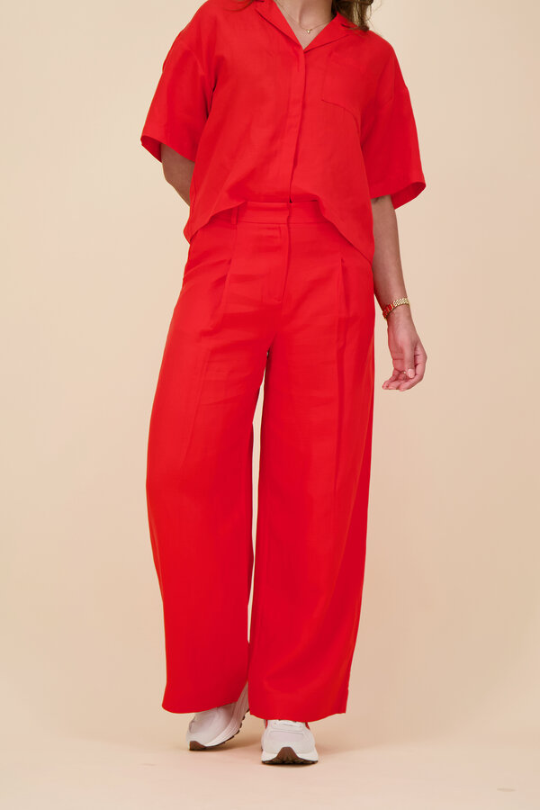 Selected Femme - Linnen Pants - Flame Scarlet