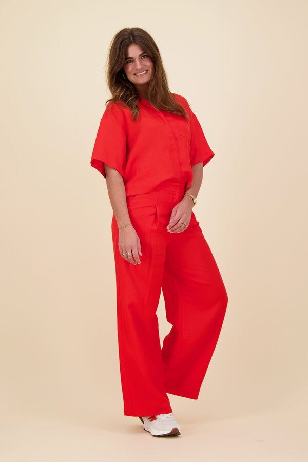 Selected Femme - Linnen Pants - Flame Scarlet