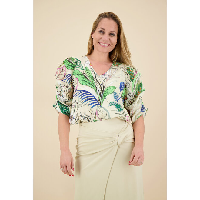 Jansen Amsterdam - Norah Blouse - Multi Sand