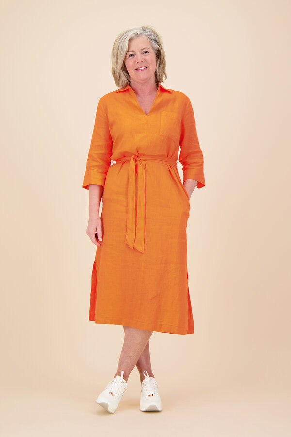 Kyra - Lian Dress - Flame Coral