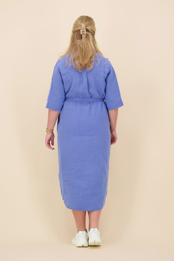 Anna Blue - Midi Jurk - Blue Purple