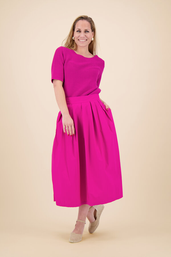 Oui - Midi Skirt - Pink