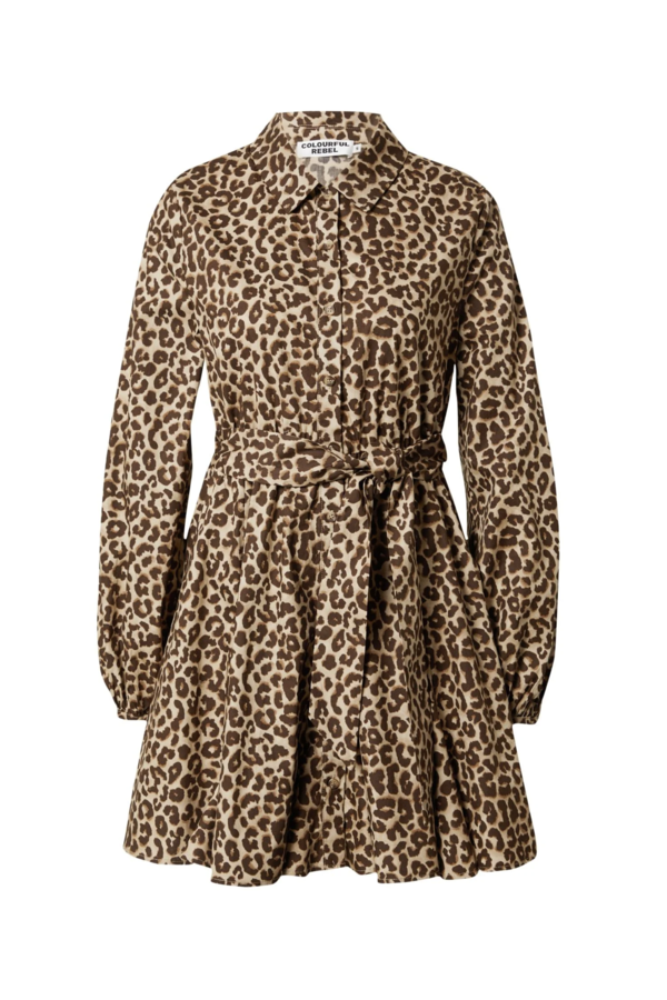 Colourful Rebel - Minon Leopard Mini Dress - Sand