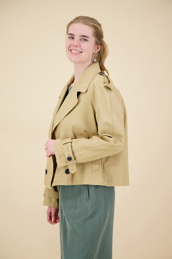 Studio AR by Arma - Samora Cropped Trenchcoat - Beige