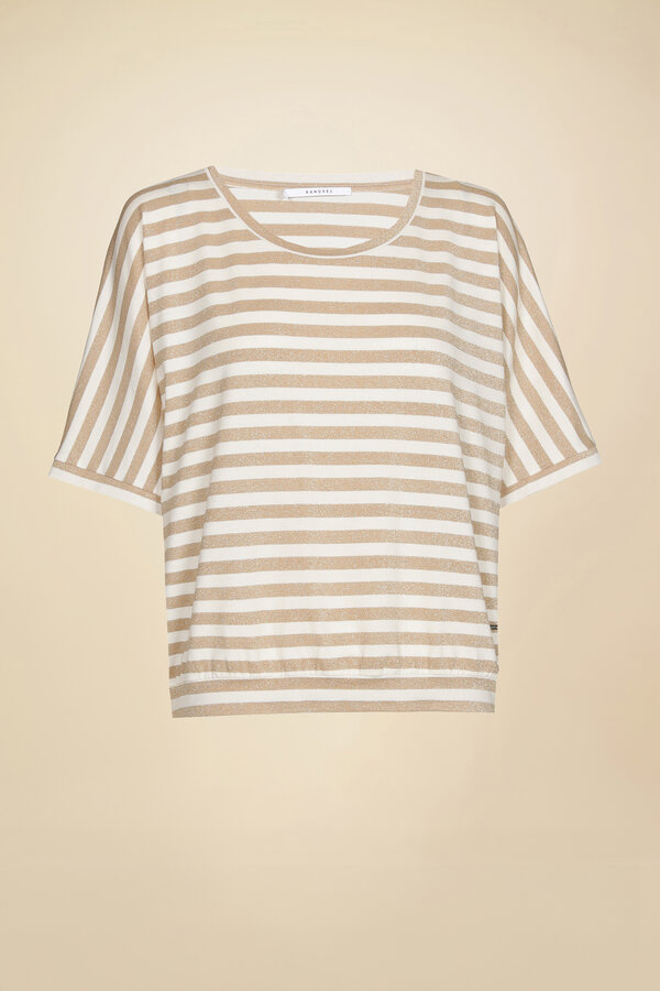 Hirokar T-shirt - Beige/Wit