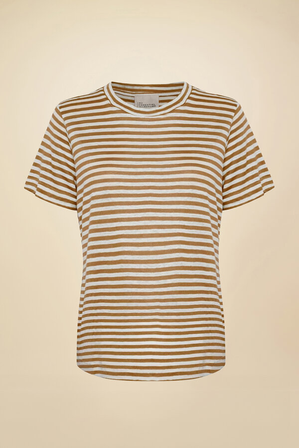 Lisa Striped Tee - Major Brown Striped