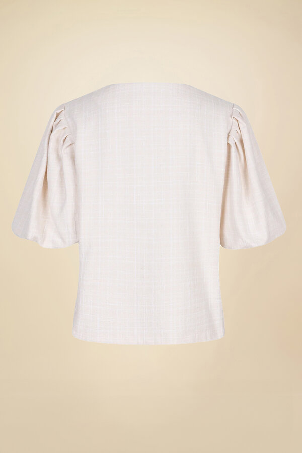 Philippa Balloon Structured Top - Warm Sand