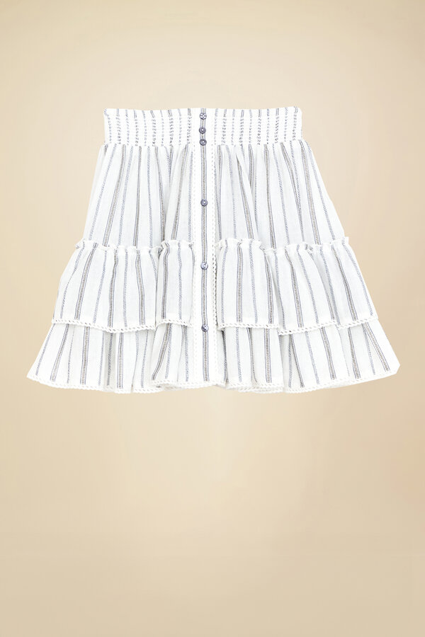 Alma Mini Skirt - Ecru Stripe