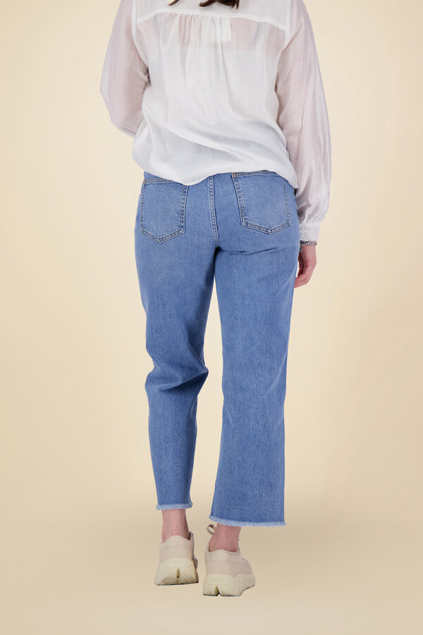 Eli Ada Straight Ankle Jeans - Mid Blue Wash