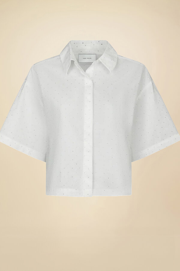 Jasie Poplin Stone Shirt - White