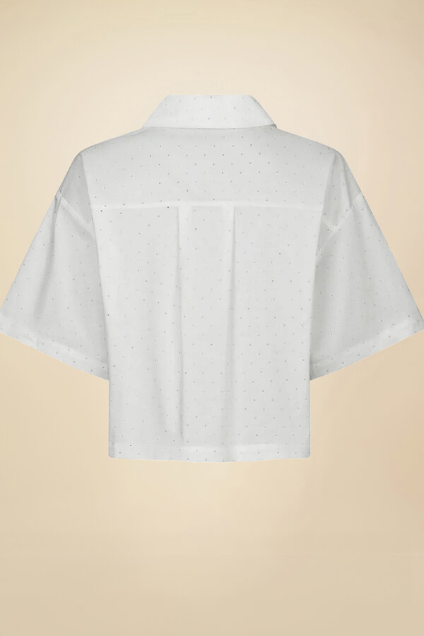 Jasie Poplin Stone Shirt - White