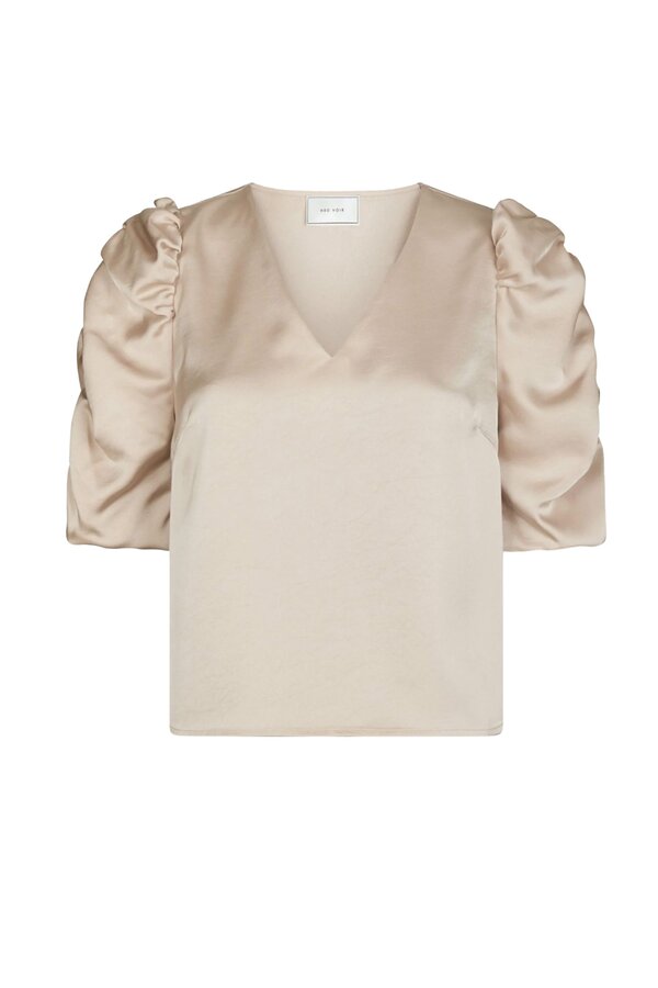 Elba Heavy Sateen Blouse - Champagne