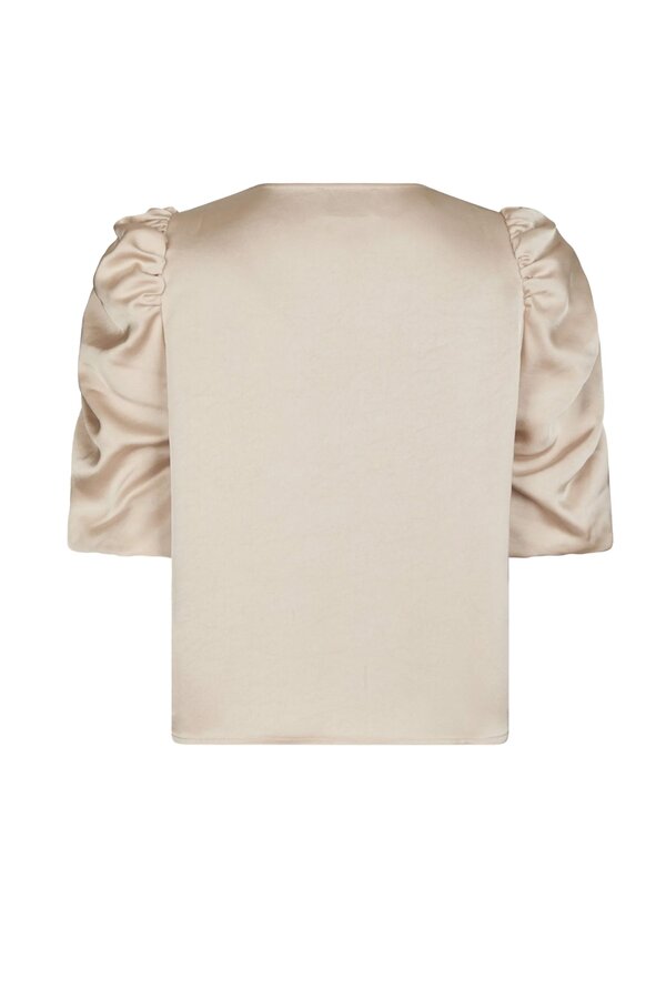 Elba Heavy Sateen Blouse - Champagne