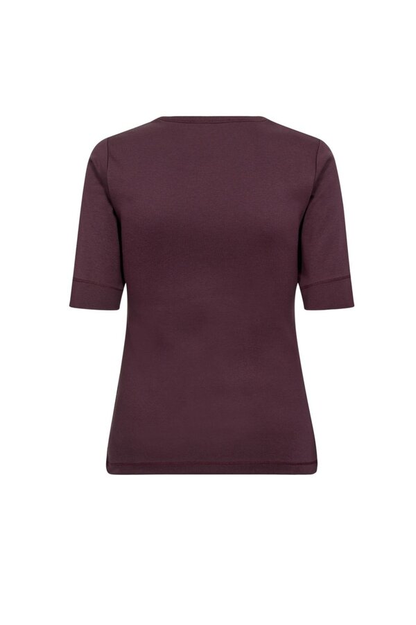 Granny Embroidery SS Tee - Winered