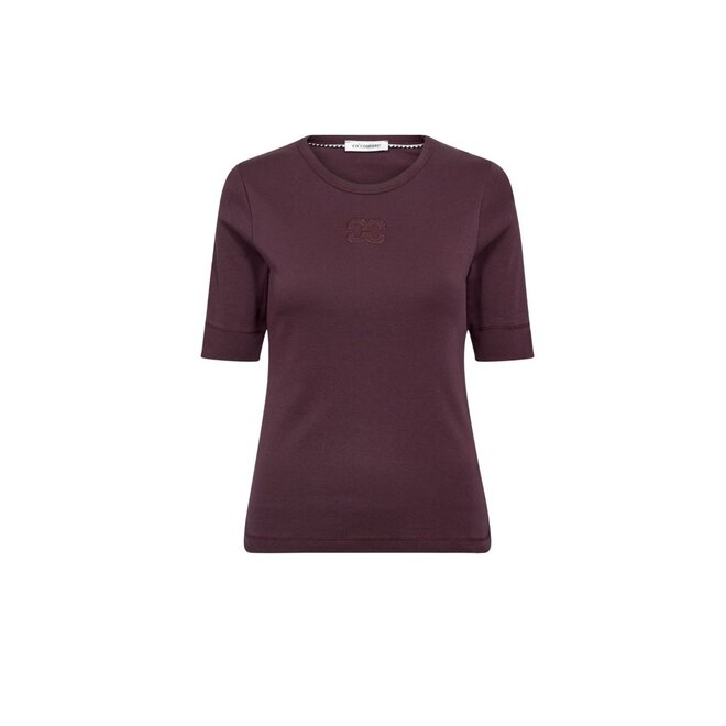 Granny Embroidery SS Tee - Winered