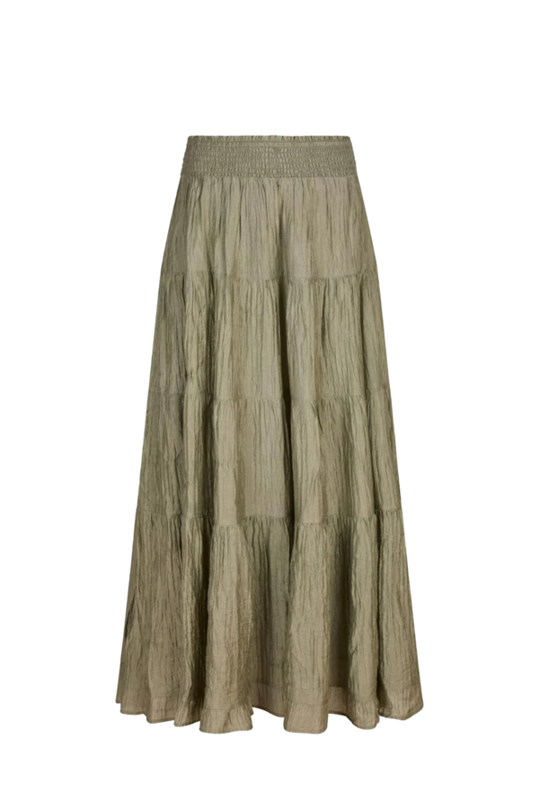 Asta Crepe Skirt - Smoke Green