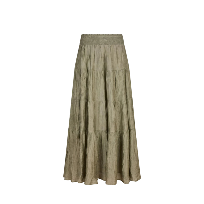 Asta Crepe Skirt - Smoke Green