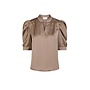 Roella Heavy Sateen Blouse - Dark Taupe