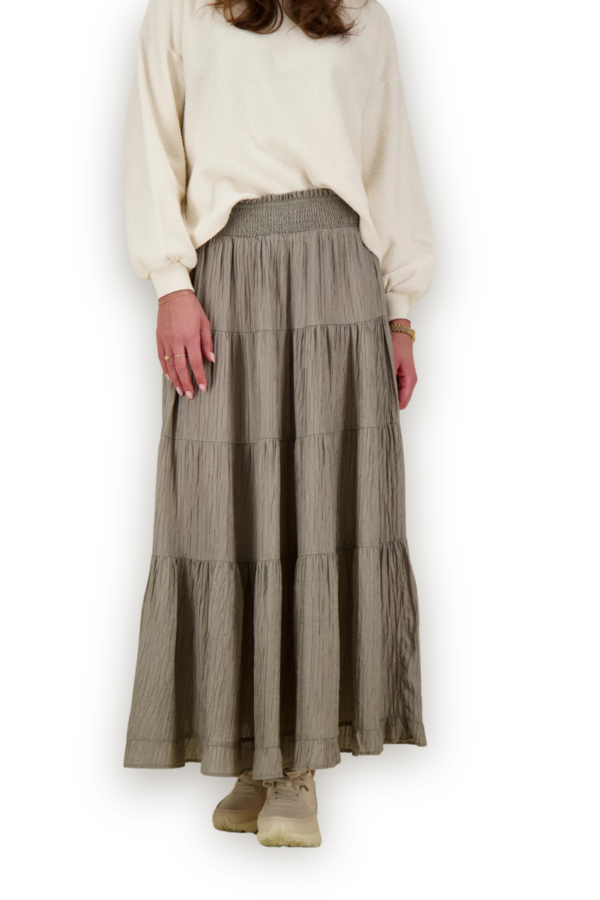 Asta Crepe Skirt - Smoke Green