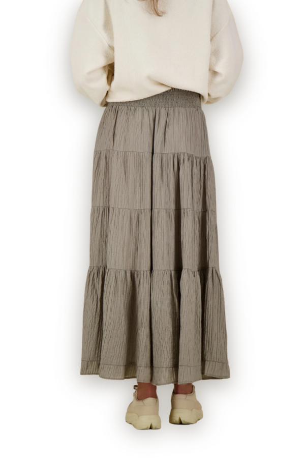 Asta Crepe Skirt - Smoke Green