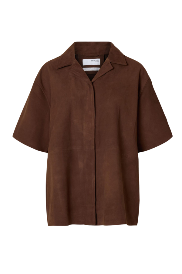 Sophie Suede 2/4 Shirt - Chestnut