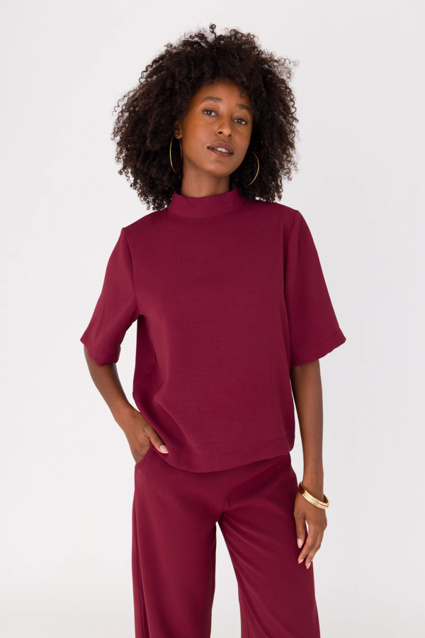 Blouse - Ruby Red Solid
