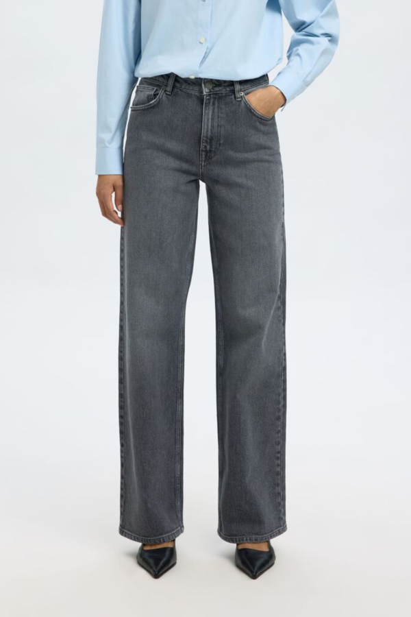 Wide Bea-Kori Jeans - Medium Grey