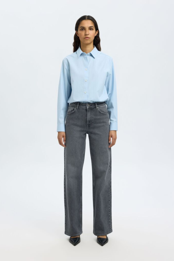 Wide Bea-Kori Jeans - Medium Grey