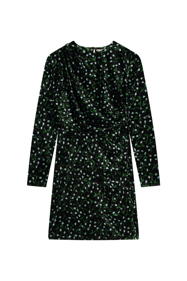 Verolin Dress - Black/Winter Greens