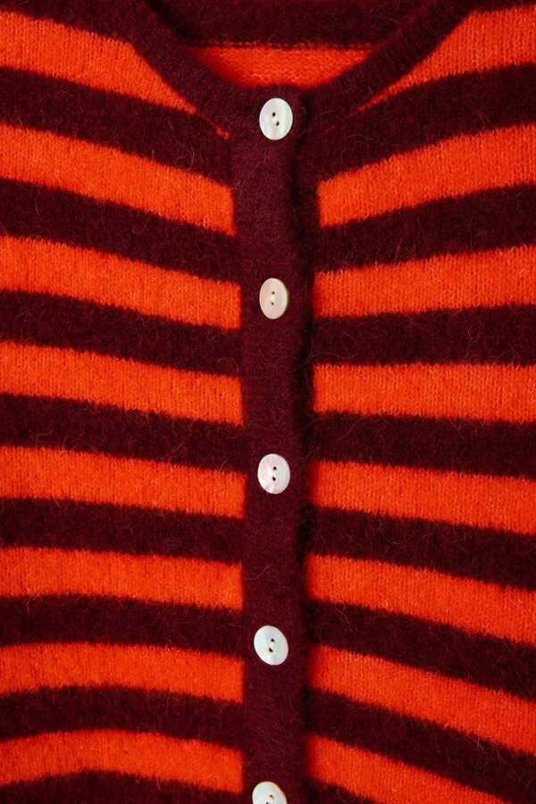 Vitow Cardigan - Grenat Raye