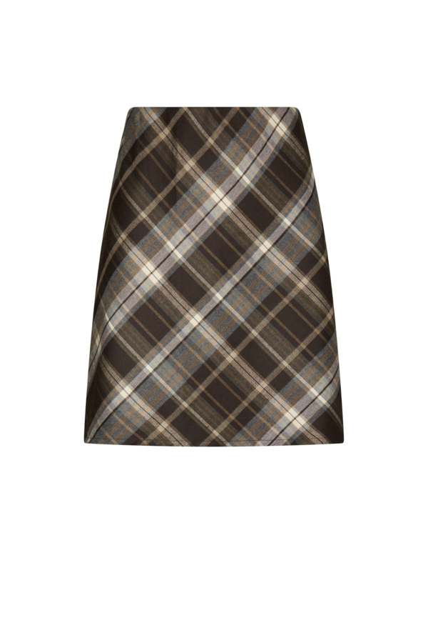 Lunna Check Skirt - Brown